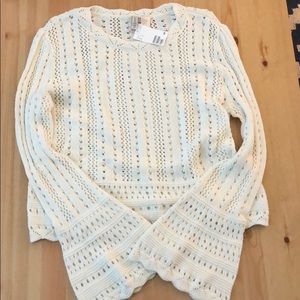 Bell sleeve knit sweater